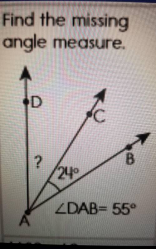 Find the missing angle measure​