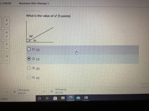 What is the value of x points here plz anwser