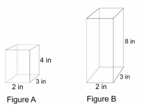 The height of Figure A is doubled to create Figure B. How will the surface area be affected?

The