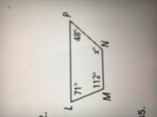 Find the measure for the missing angle.
Need help