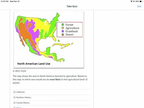 05.03 MC) The map depicts North American land use and includes the United States, Mexico, Central A