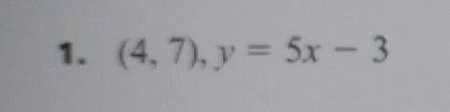 I need help please

question - Write an equation of the line that passes through the given point a