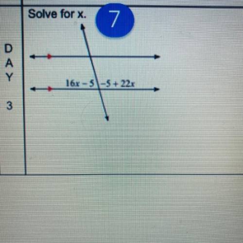 Solve for x.... please help