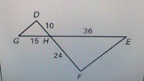 are the two triangles similar? explain your reasoning including the theorem or postulate that you u