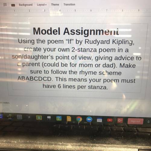 Pleaseee help I will name you the most brainliest Model Assignment using the poem “if” by Rudya