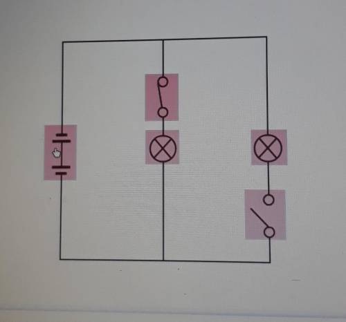Select the correct locations on the diagram. Leonard designed a parallel circuit to light two light