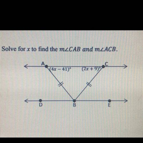 I have to solve for x
