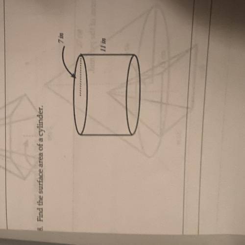 Find the surface area of q cylinder.