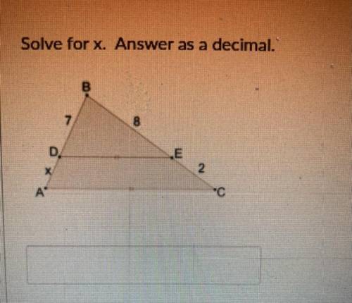 Solve for x. Answer as a decimal.