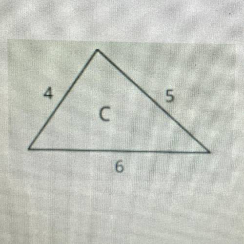 Given the triangle below, tell me if it's a right triangle or not. Then, explain your answer with e