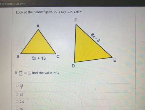 Please help!! 
Find the value of x!