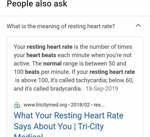 23. What is the definition for resting heart rate?