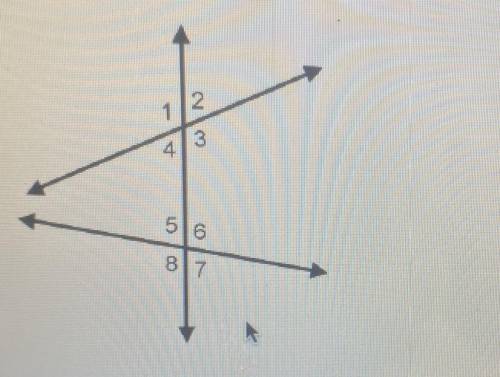 In the diagram, which pair of angles are corresponding angles?

<1 and <8
<4 and <6
&l