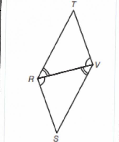 What theorem shows triangle TVR is congruent to triangle SRV?