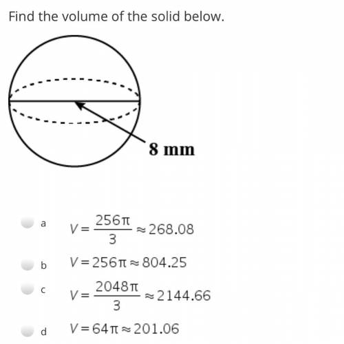 Find the volume of the solid￼
The problems in the picture