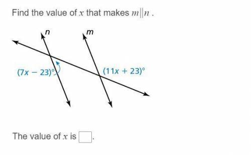 GEOMETRY. Find the value of X that makes M parallel to N