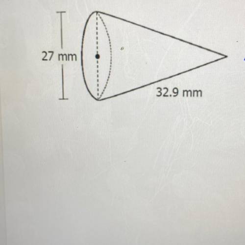 Find the surface area of the cone below.