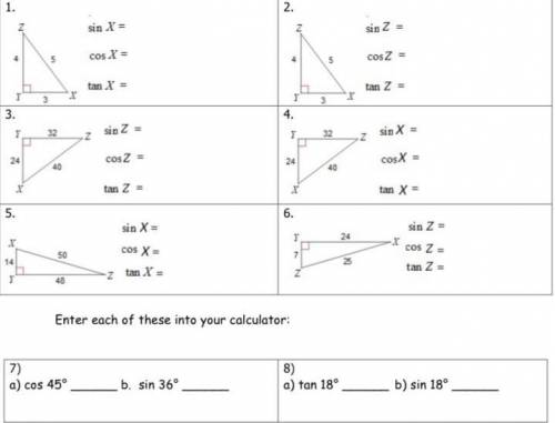 Need help for homework geometry trigonometry and right triangle pls help