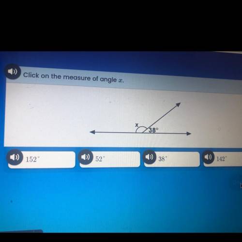 Click on the measure of angle x