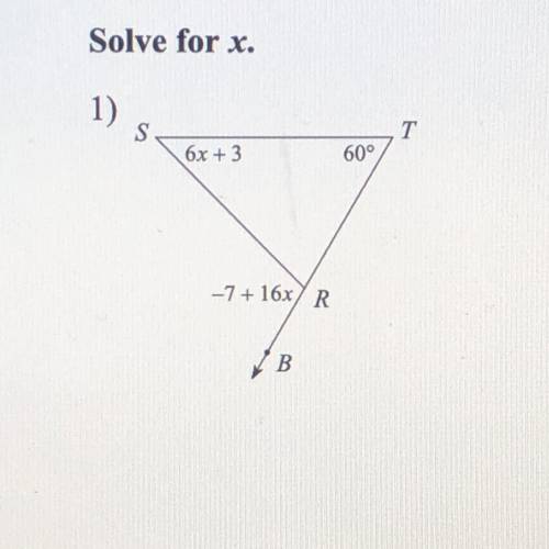 Solve for x............