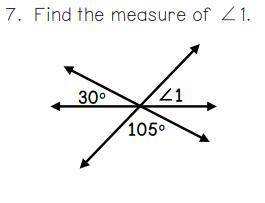 Find the measure of <1