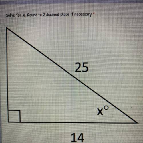 Solve for X round to 2 decimal place