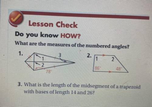 What are the measures of the numbered angles
