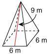 PLEASE HELP

The square pyramid pictured below has a surface area of ____