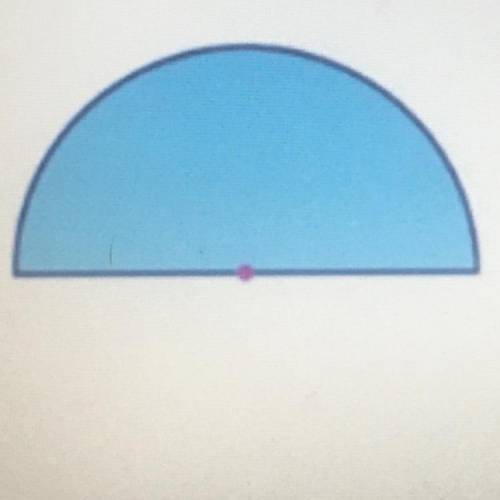 Find the area of half of the circle (radius = 6)