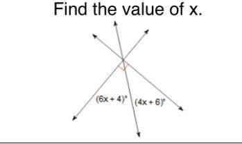 PLEASE HELP 
Find the value of x