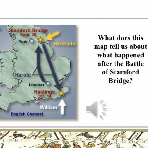 What does that map say about what happened after the battle of stamford bridge? quick clear answers
