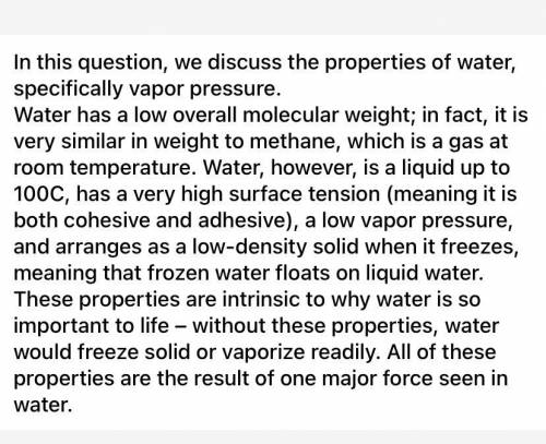 The low vapor pressure of water protects life on Earth by preventing what?