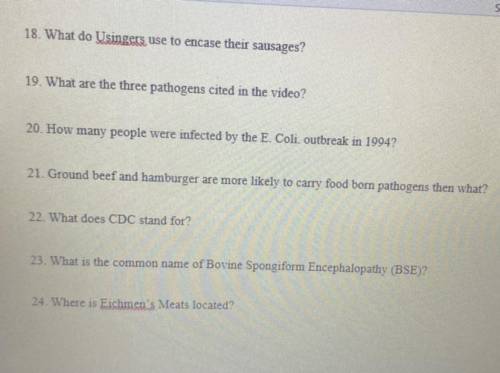Modern marvels the butchers video worksheet. Please help me to find the answer and thank you!