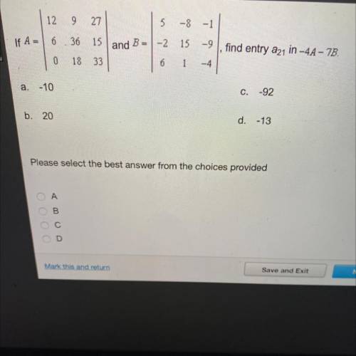 Matrix problem. Really confused. Please help