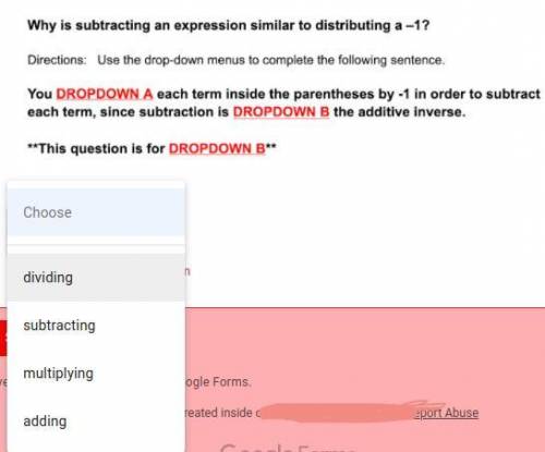 Why is subtracting an expression similar to distributing a -1? Plz answer quick