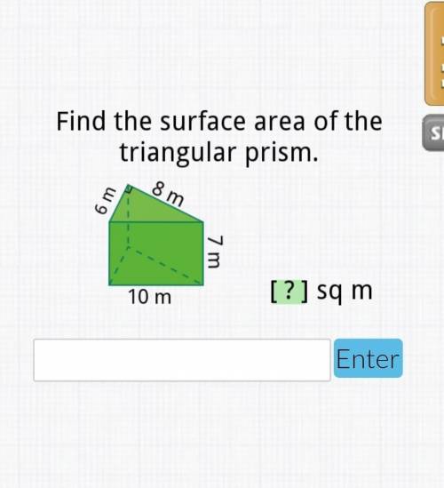 Find the surface area of the triangular prism?.... and 31 is not the answer​