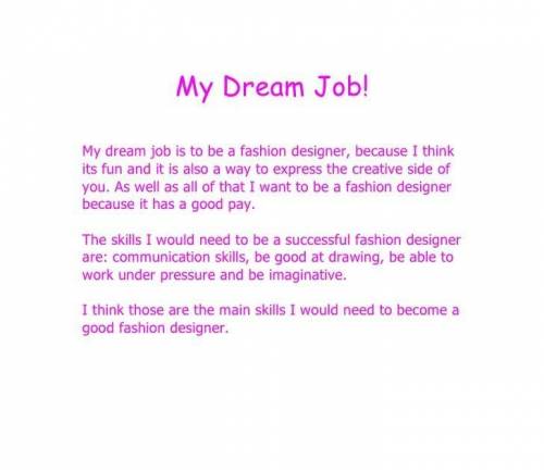 Eassy about my dream job