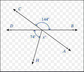 Find angle x.
Try not to tell me the wrong answers...
A. 144
B. 70
C. 36
D. 90