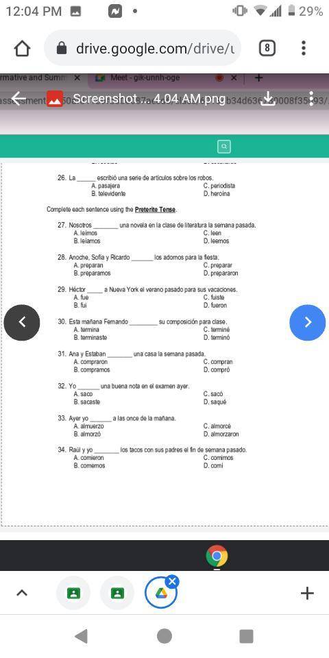 Please help with my spanish I'm begging.multioke choice .you may have to zoom in.