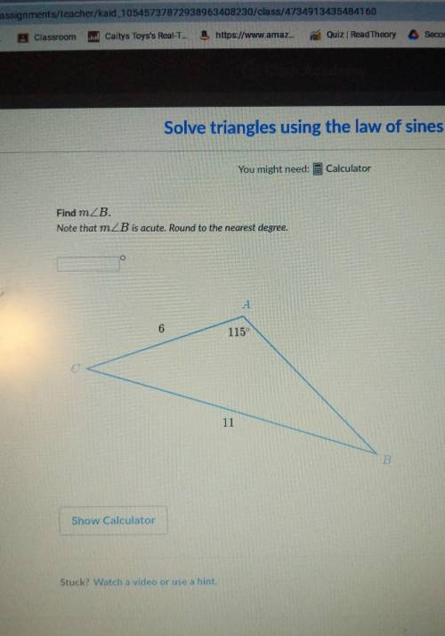 Solve triangles using the law of sines please show all work ​