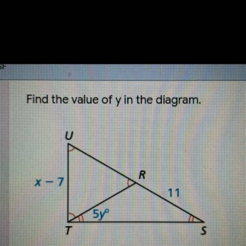 Find the value of y in the diagram.