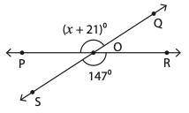 Find the value of x in the figure below
x = 
degrees
x = 
degrees