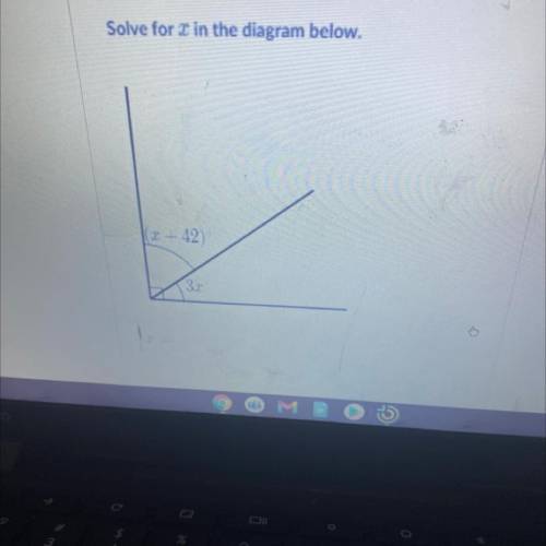 Solve for x in the diagram * 10 POINTS HELP*