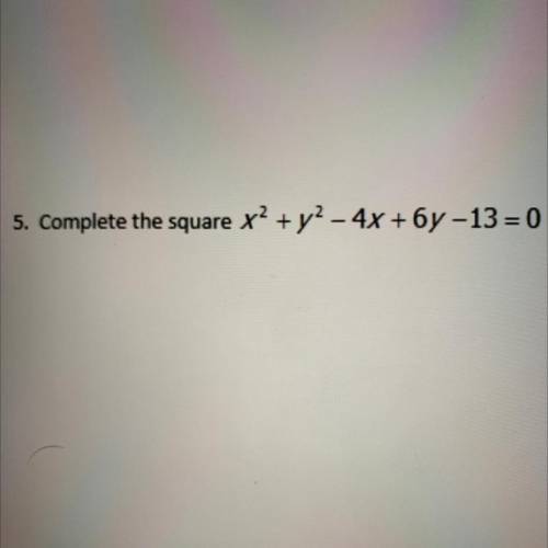 Complete the square:
x^2+y^2-4x+6y-13=0