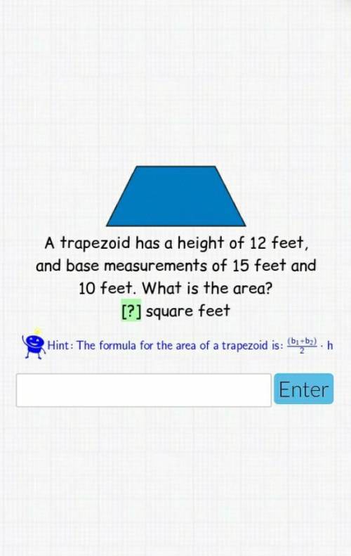 Find area of trapezoid ​
