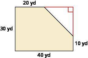 The questions:

The figure shows the dimensions of a backyard. Find the area.
The area of the back