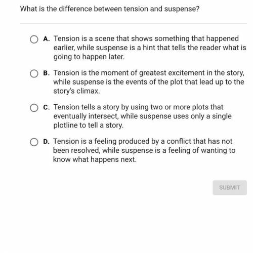 What is the difference between tension and suspense?