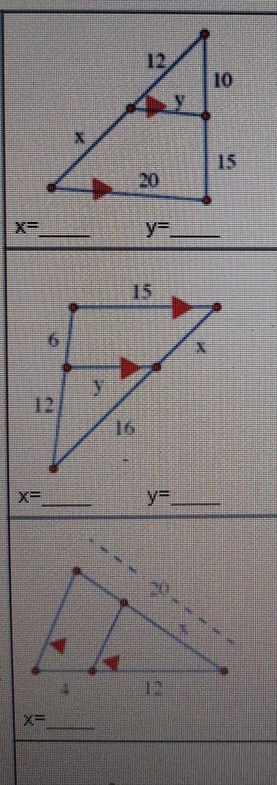 Can somebody please solve for x and y, if you get the answers correct I'll give you extra points ​
