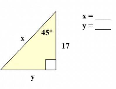 Special case triangle find x and y