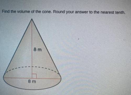 Find the volume and round it to the nearest tenth